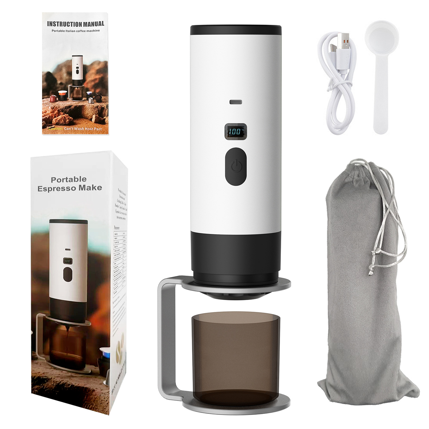 WildBrew Go – 3-in-1 Mini Portable Espresso Machine
